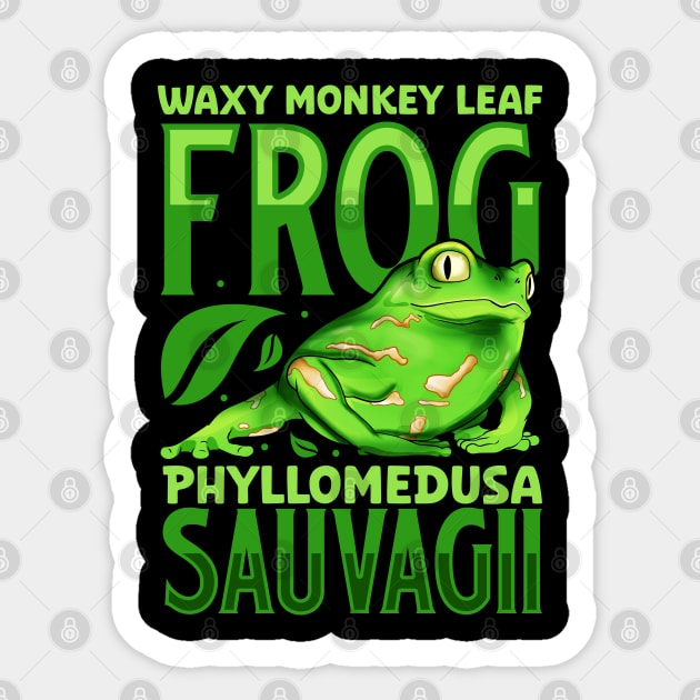 Waxy Monkey Leaf Frog Sticker by Modern Medieval Design